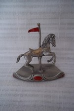 1980 GENUINE PEWTER CAROUSEL HORSE FIGURINE