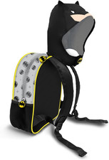 Batman Chibi-Zaino Con Cappuccio Hood, Grigio, 26 X 31 Cm, Capacità 8,5 L