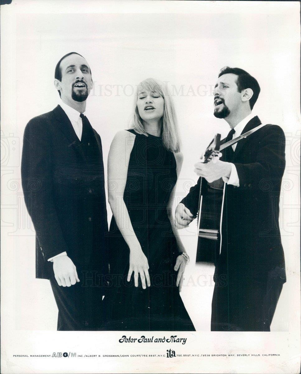 1965 Press Photo American Folk Singing Trio Peter Paul & Mary - rkf7467