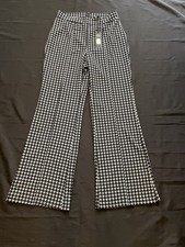 Fashion Nova Houndstooth Wide-Leg Black/White Women’s Pants Size 1X 
