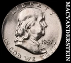 1957 Silver Franklin Half Dollar - Choice Gem Brilliant Unc+++  Lustrous  #J9985