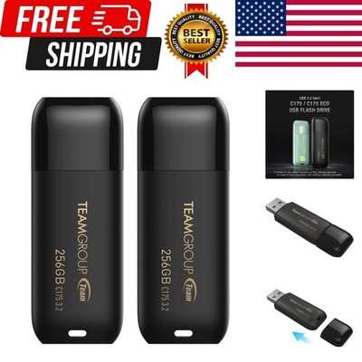 C175 256GB 2 Pack USB 3.2 Gen 1 USB 3.1/3.0 Read 100MB/s Flash Thumb Drive, E...