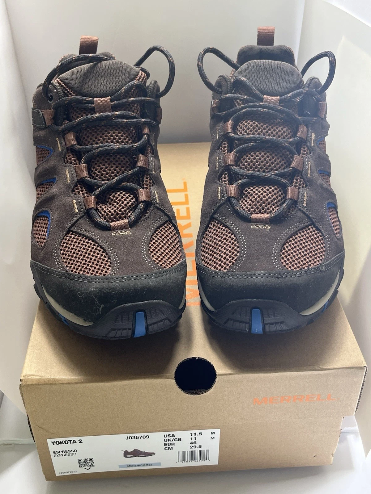Merrell Men’s Yokota 2 Hiking Shoes Espresso/Brown 11.5 M Men’s/Hommes Box