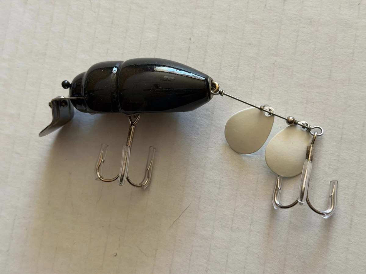 Leurre de pêche en bois vintage « Red Dot Flat Fish » 6,25 - Canada