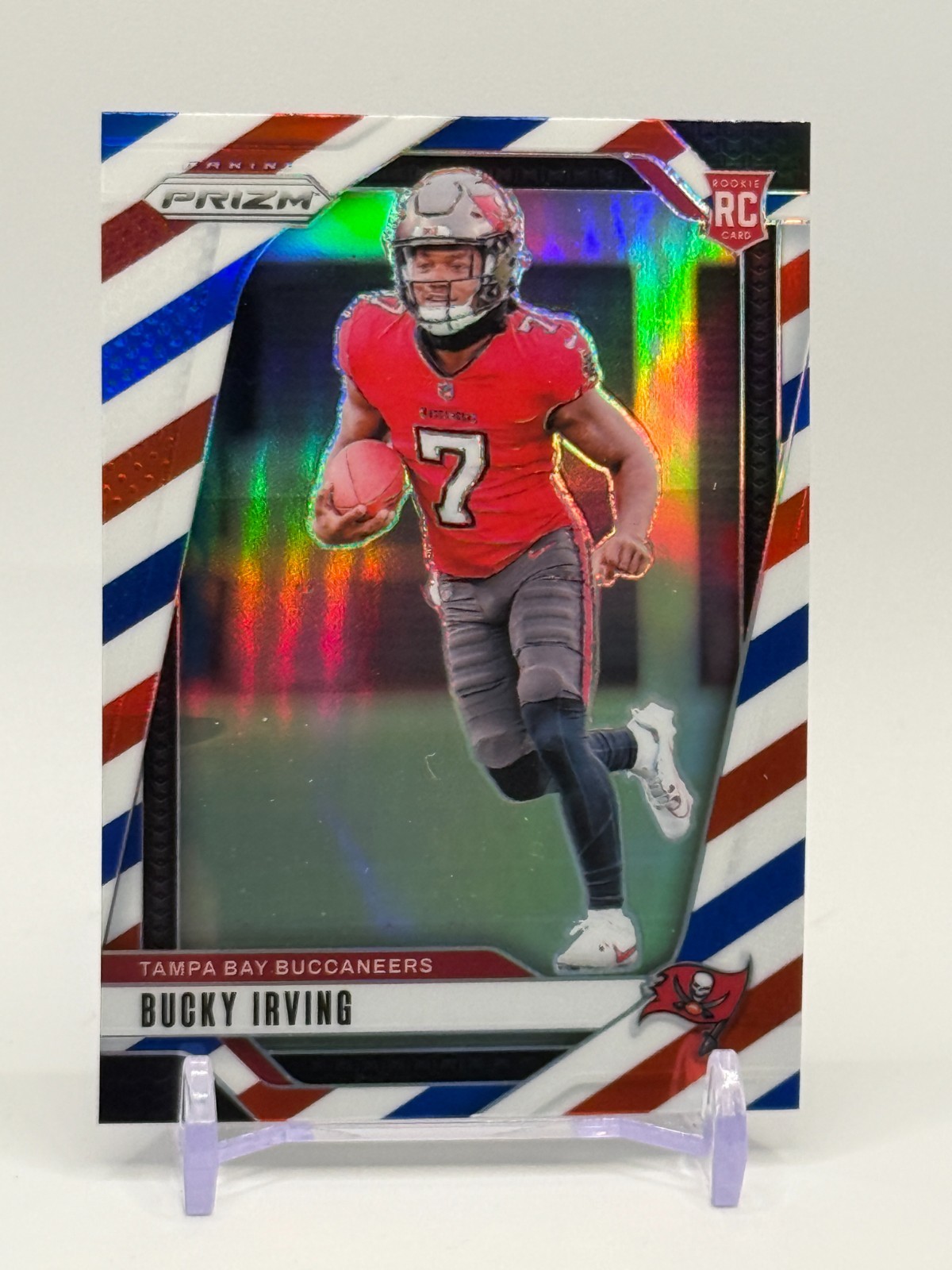 2024 Panini Prizm Bucky Irving Red White & Blue Prizm #316 Buccs