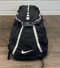 Nike Backpack Elite Hoops Black Stripes Basketball Travel Gym Bag Quad Zip