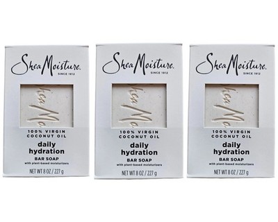3 x Shea Feuchtigkeit 100 % natives Kokosöl tägliche Hydration Seife 8 Unzen