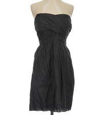 J. Crew Womens Size 2 Gray Strapless Fit & Flare Dress Pleated Sweetheart 40817
