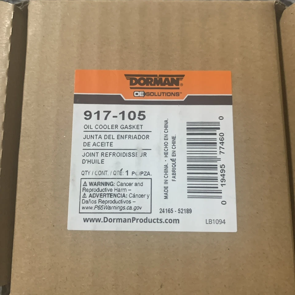 Dorman 917-105 Oil Cooler Adapter Gasket fits  Ford Mazda Mercury models - Image 2 of 3