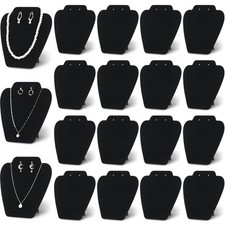 Wenqik 24 Pcs Black Velvet Necklace Display Stand for Jewelry Selling Vendors...