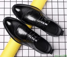 Men Leather Pointy Toe Loafer Lace Up Casual Business Dress Formal Shoes