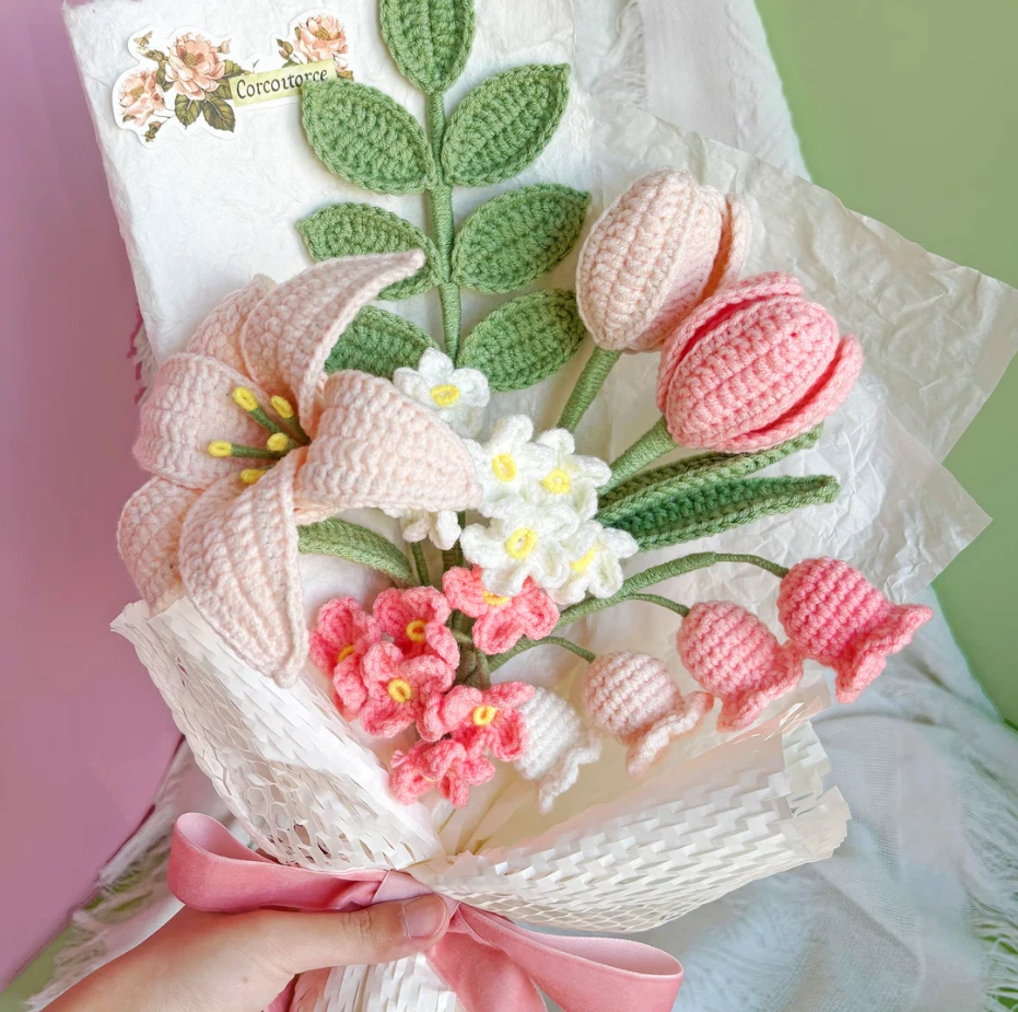 Flower Bouquet Crochet Pattern Bundle Lily, Tulip, Lily of the Valley - Image 2 of 4