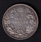 Canada 1928 25c Twenty Five Cent Silver Quarter King George V .800 Silver VF+