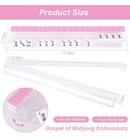 MAH Jongg Racks – 4 Supports Acryliques Transparents 2-en-1 Avec Poussoirs – Pour Carreaux Mahjong, 47,5x8,1cm