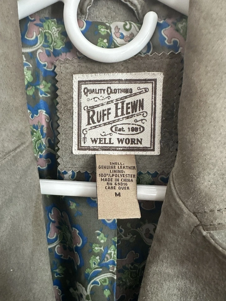 Chaqueta de Gamuza Forrada con Volantes Talla M Blazer Retro Country Y2K Foto 3 de 4