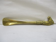 Brass Shoe Horn With Horse's Head Boot Jack Long Handle