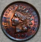 Uncirculated 1905 Indian Head Cent, Razor-Sharp specimen.