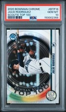 2020 BOWMAN CHROME SCOUTS' TOP 100 #BTP16 JULIO RODRIGUEZ PSA 10