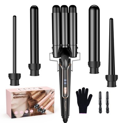5 in 1 Beach Waver Lockenstab Lockenstab 9-32 mm mit 2 UK