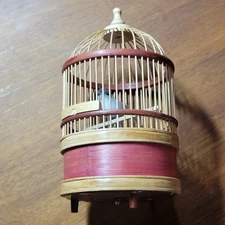 Vintage Schylling Wind Up Singing Bird In A Cage - Tested & Working