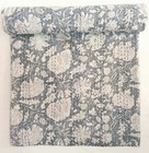 Indian Kantha Quilt Throw Reversible Bedding Handmade Coverlet Summer Soft Quilt