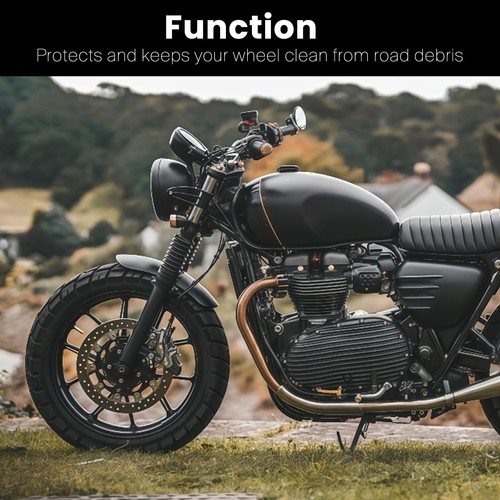  Motorcycle Front Fender Cafe Racer Mudguard Short ABS Plastic Mud matte black - Picture 3 of 9
