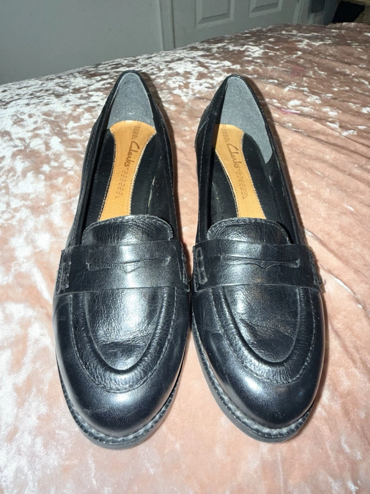 CLARKS Scarpe donna Clark's 4.5 pelle nera indossate poche volte ma in ottime condizioni