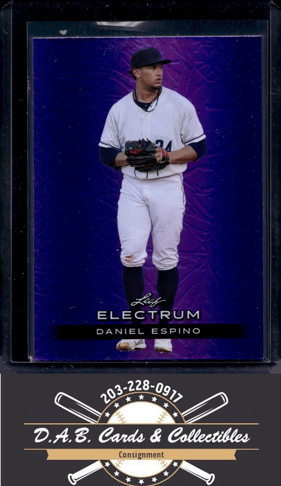 2024 LEAF ELECTRUM 14 DANIEL ESPINO PURPLE REFRACTOR #D /49 T04