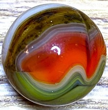 DAS/JABO BRIGHT COLORS AVENTURINE WAVY SWIRLED MIB SIZE .60" BOX03/209