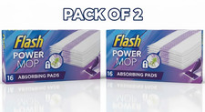 Flash Powermop Absorbing 16 Refill Pads - Pack of 2