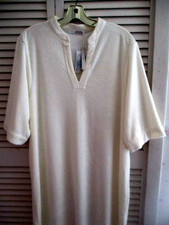 BAREFOOT DREAMS BEACHWEAR LONG CAFTAN TERRY KNIT PEARL MEDIUM NEW 158.00