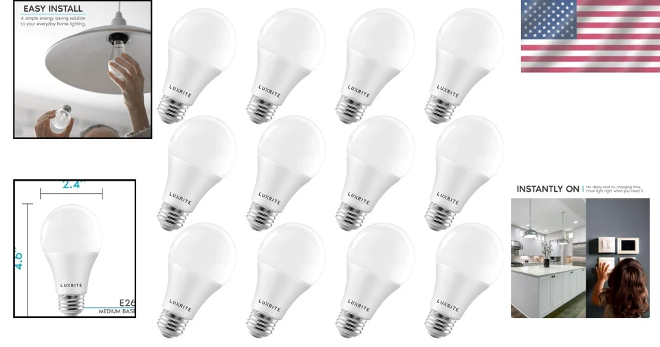 Bright White E26 Base Standard LED Bulbs - Indoor/Outdoor - Image 2 of 4