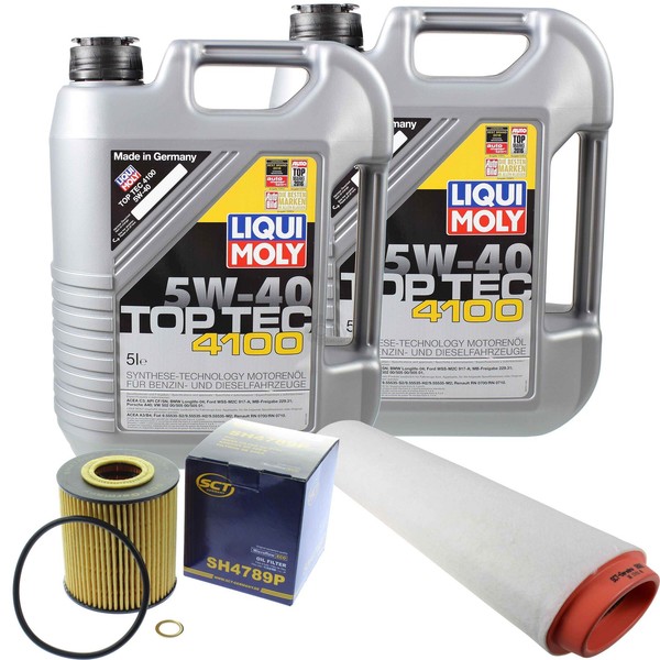 Inspektionskit Filter Liqui Moly ÖL 10L 5W-40 FüR BMW 5Er Touring E39 530D 525D-image