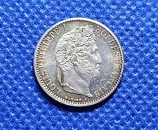 1845 Frankreich 50 Centimes Louis Philippe I Silberm&uuml;nze