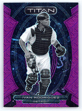 2023 Panini Chronicles Titan Ivan Rodriguez Purple Mojo /50
