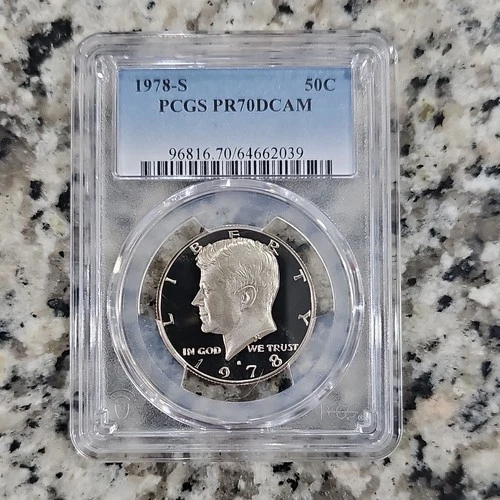 1978-S Kennedy Half Dollar PCGS PR70DCAM Proof San Francisco 50C