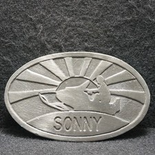 WI01151 SWEET VINTAGE 1970s  SONNY  NAME WATERSPORT MENS BELT BUCKLE