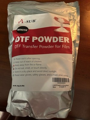 A-SUB DTF Powder for Sublimation DTF Printing 2.2lb Adhesive White DTF Powder