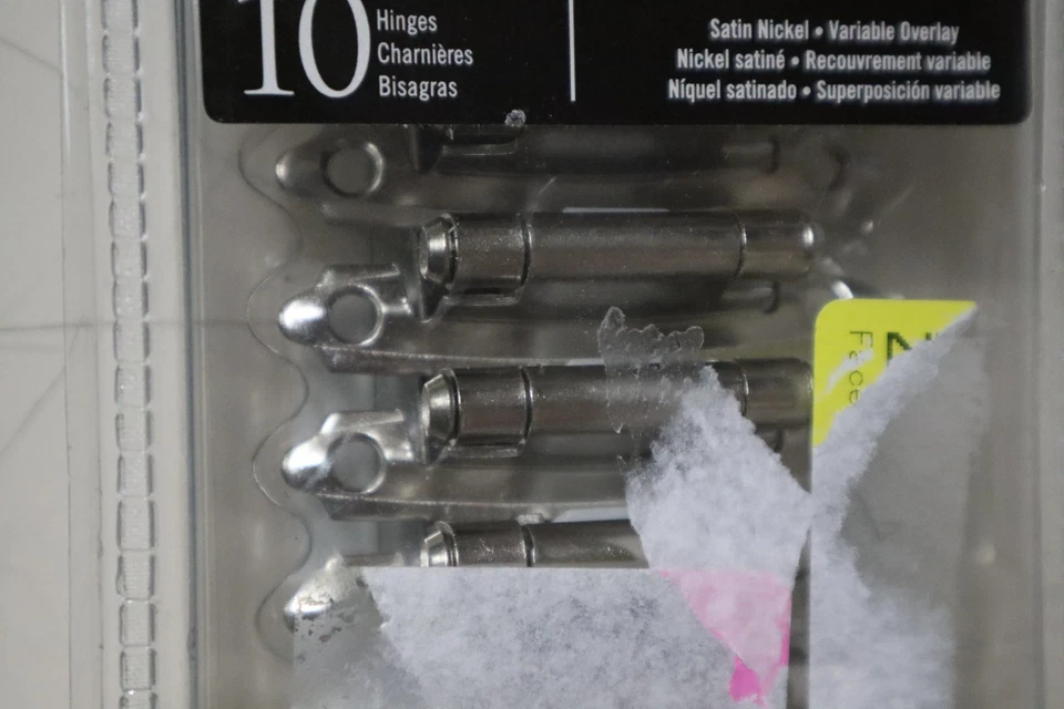 Bisagras superpuestas variables Amerock 1887612 ~ 10 unidades ~ níquel satinado Foto 3 de 4