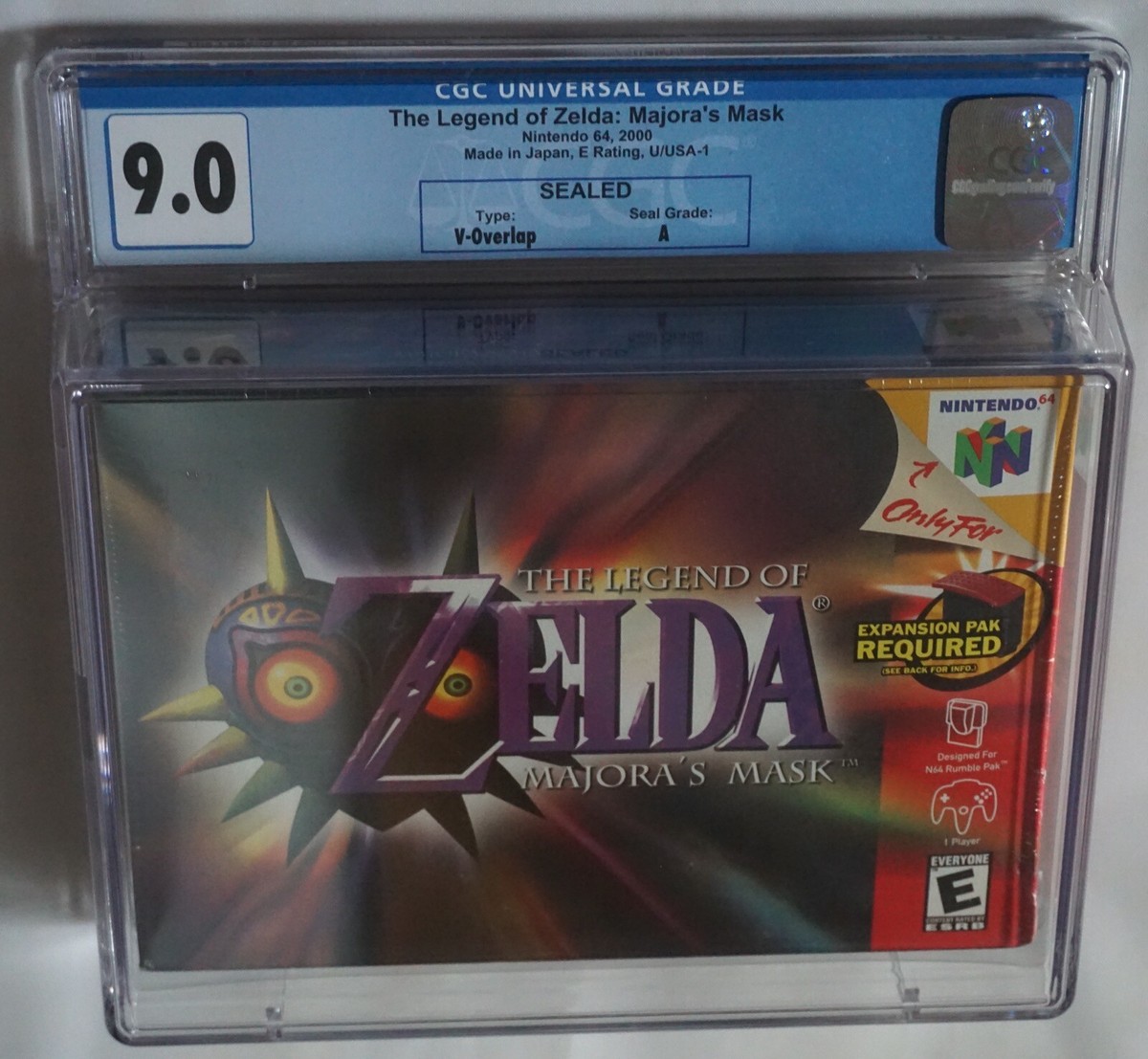 Legend of Zelda Majora’s Mask (Nintendo 64 N64) CGC A NEW Sealed