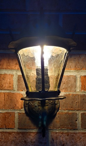 Antique Porch Light Sconce Murlin Mfg. Bronze Tudor Vintage Lantern - Picture 8 of 12