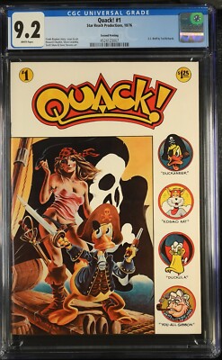 Quack! #1 CGC 9.2 NM- 2nd print (Star Reach 1976) White pages! New slab!
