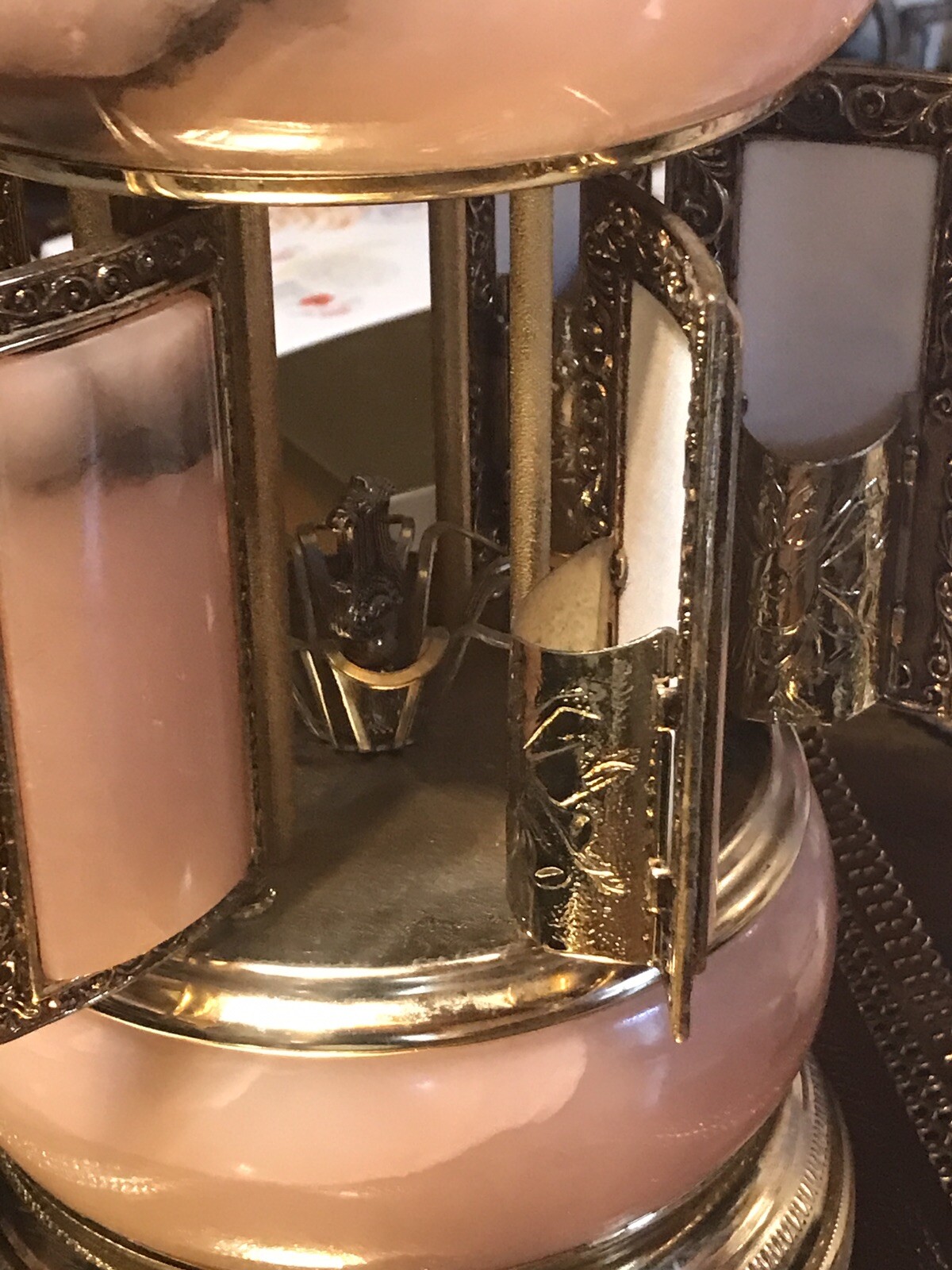 REUGE VINTAGE CIGARETTE LIPSTICK HOLDER CAROUSEL MUSIC BOX ONYX STONE WATCH VID eBay