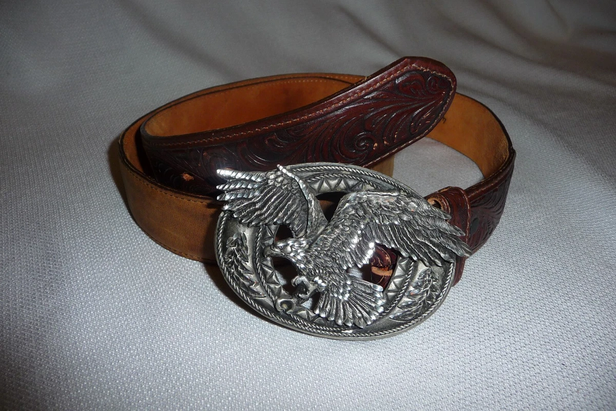 Tony lama leather belt best sale buckle