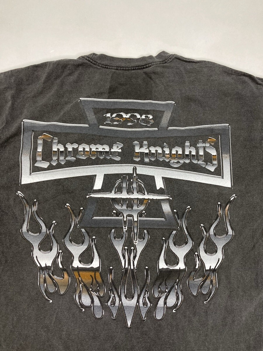 大人気!mnml★バーチャル エンジェル Tシャツ MNML Chrome Knights Graphic T-shirt Men XL Oversized Short