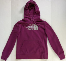 The North Face Hoodie Sweatshirt Maroon Red Pink Half Dome Womens Size M