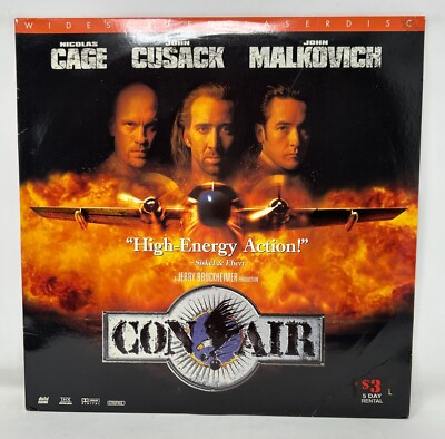 Con Air Laserdisc 12694AS Widescreen WS LD Nicolas Cage John Cusack Malkovich