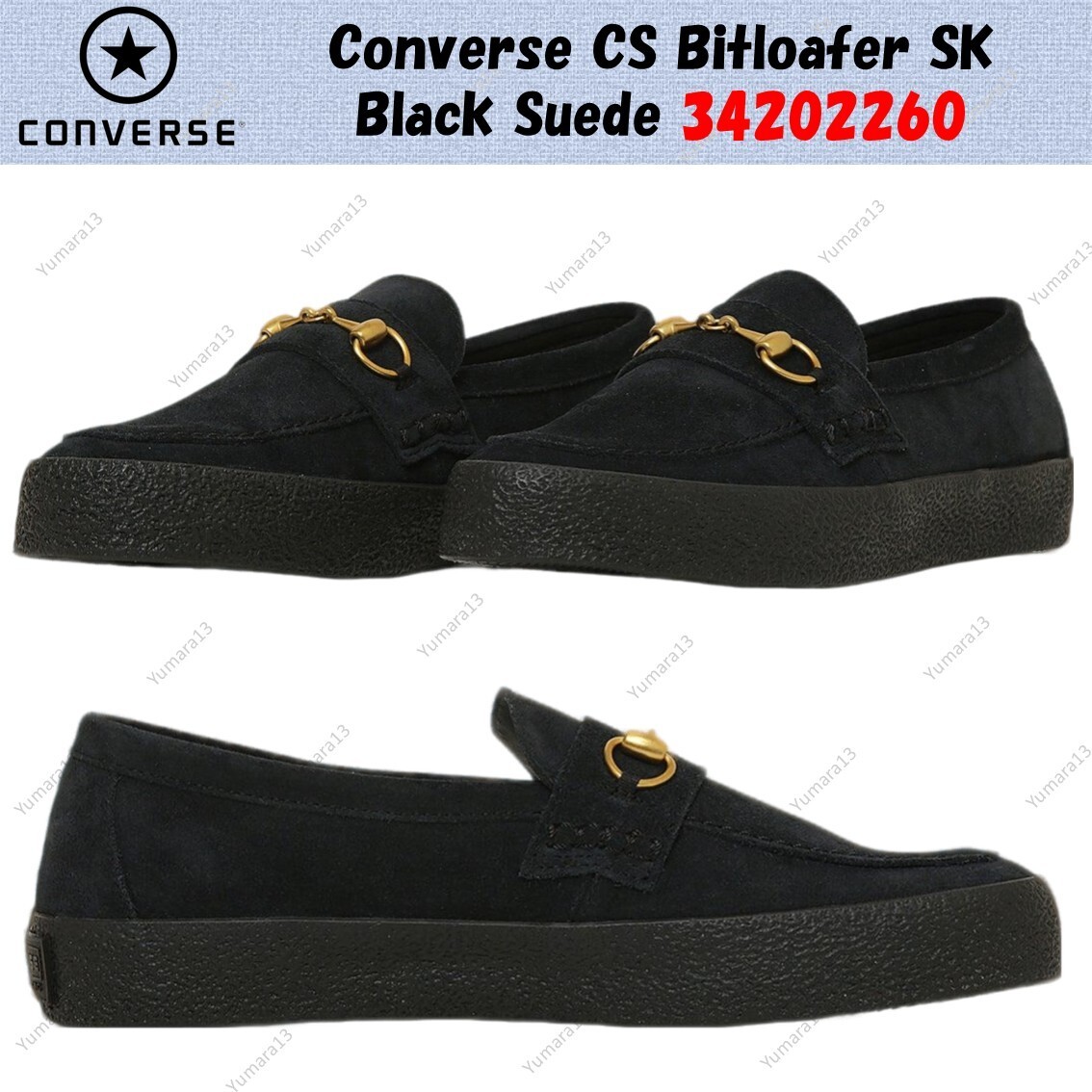 Converse CS Bitloafer SK Black Suede 34202260 Mens Shoes-image