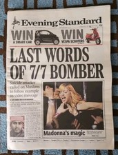 RARE Madonna The Evening Standard Newspaper cover 16/11/2005 Confessions @ KOKO 