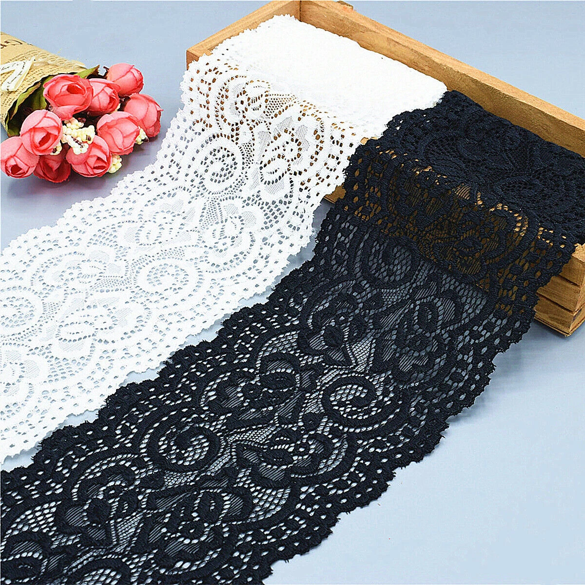Lace elastic outlet by the yard
